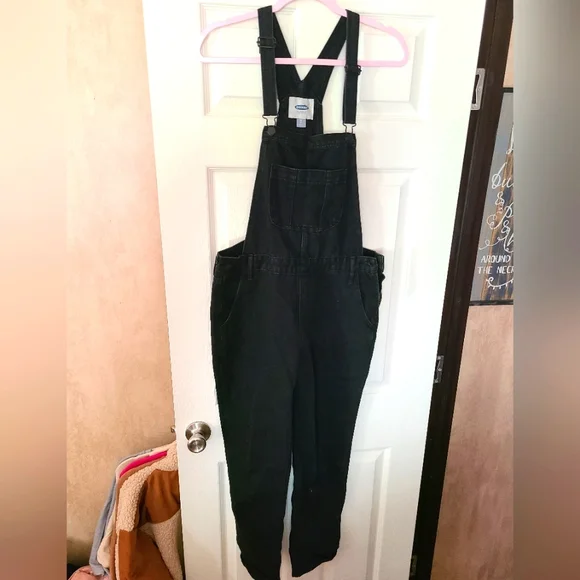 Black Old Navy Denim Overalls - Picture 3 of 5